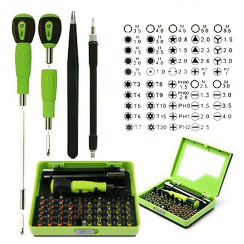 HUIJIAQ 53-en-1 jeu de tournevis multifonction combiné outil de réparation numérique électronique SH6997351-07