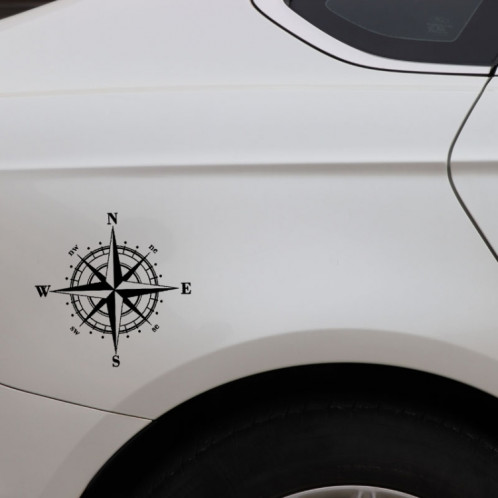 10 PCS Art Design vinyle NSWE Compass voiture Stickers Stickers, Noir + Blanc SH86021005-03