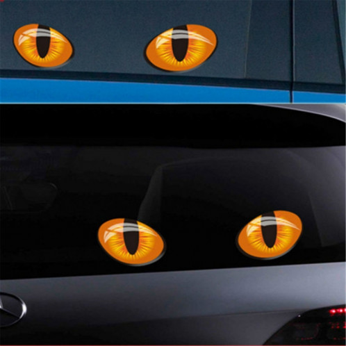 10 PCS Mignon Simulation Cat Eyes Autocollant De Voiture 3D Rétroviseur Vinyle Decal, Taille: 10x8cm SH88291721-04