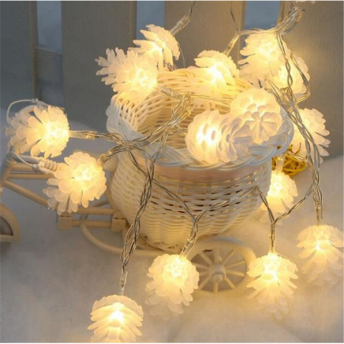 20 LED énergie solaire cône de pin extérieur économie d'énergie vacances mariage décoration chaîne lumière jardin paysage lampe (lumière colorée) SH801A1342-010