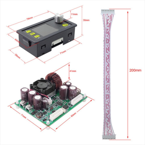 DPS5020 CNC DC DC Module d'alimentation régulée réglable Buck intégré compteur de courant de tension 50 V / 20A SH5695931-05