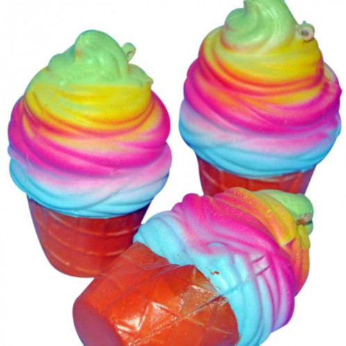 2 jouets de décompression de cornet de crème glacée arc-en-ciel avec corde SH7786546-06