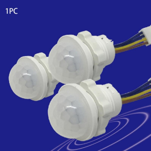 Interrupteur PIR à retardement du capteur de mouvement de lumière infrarouge extérieure intérieure, lampe de nuit sensible à LED, AC 220V SH59551911-06