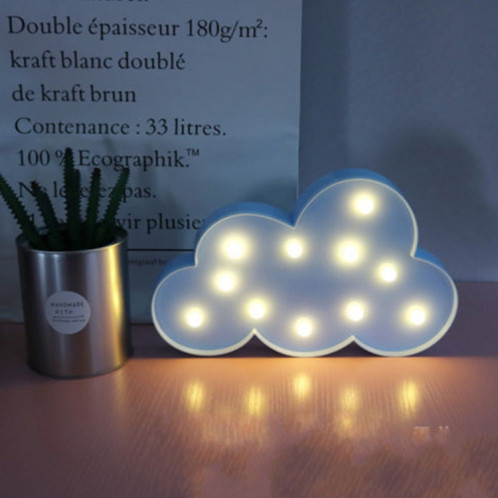 Interrupteur Style Nuage Forme LED Nuit Chaud Lampe De Chevet Lampe De Table Chambre Salle D'étude Veilleuse (Bleu) SH401B1745-07