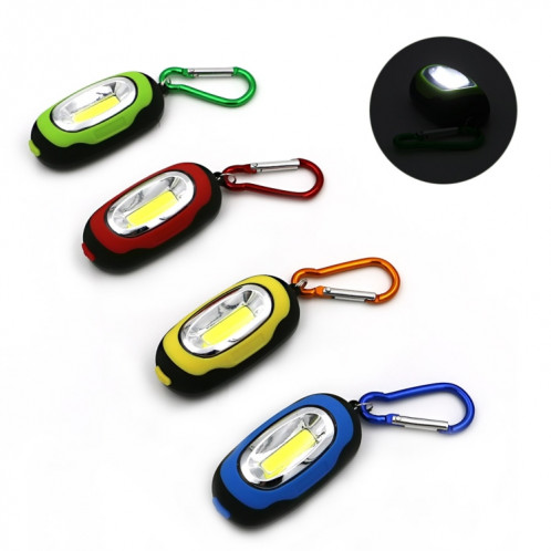 Portable mini trousseau lampe de poche torche COB LED lampe de poche avec 3 modes (rouge) SH801A1295-08