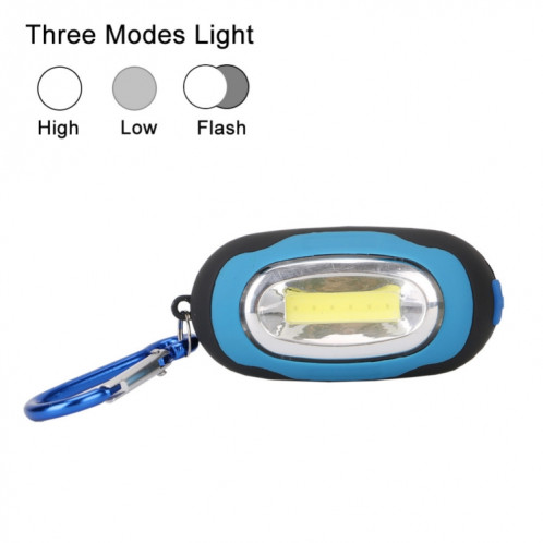 Portable mini trousseau lampe de poche torche COB LED lampe de poche avec 3 modes (rouge) SH801A1295-08