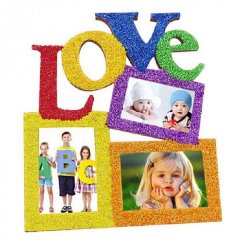 2 PCS Enfants Artisanat Créatif Cadre Photo En Bois DIY Fait À La Main SH0708888-04