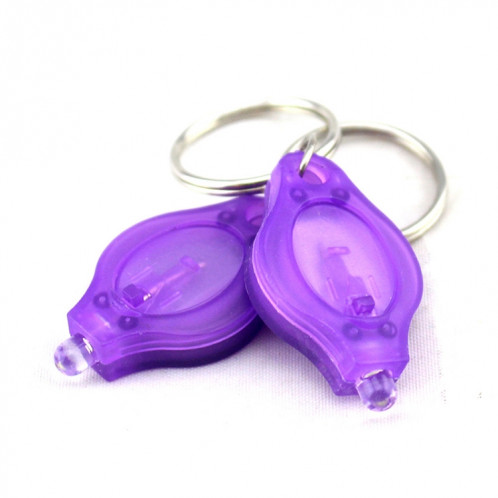 2 PCS Mini Poche Porte-clés Lampe de poche Micro LED Squeeze Light Camping En Plein Air Ultra Bright Urgence Porte-clés Lumière Lampe Torche Lampe (Violet) SH001A208-07