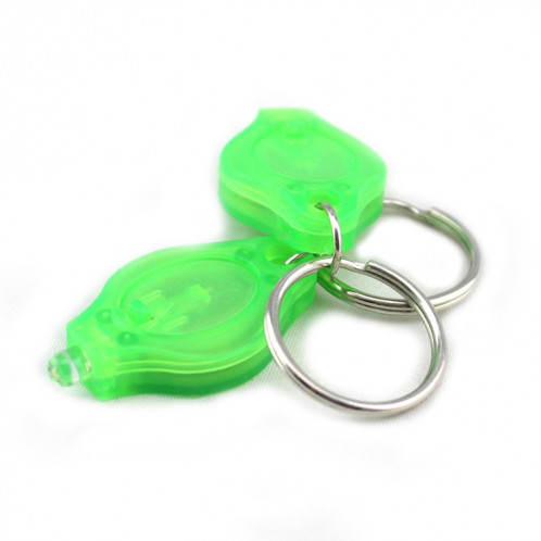 2 PCS Mini poche porte-clés lampe de poche Micro LED lumière Squeeze Camping en plein air ultra-lumineux d'urgence porte-clés lampe torche (Vert) SH001D1218-07