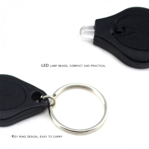 2 PCS Mini poche porte-clés lampe de poche Micro LED lumière Squeeze Camping en plein air ultra-lumineux d'urgence porte-clés lampe torche (Vert) SH001D1218-07