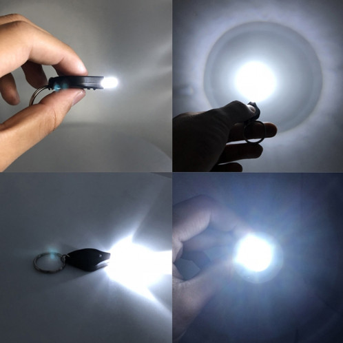 2 PCS Mini poche porte-clés lampe de poche Micro LED lumière Squeeze Camping en plein air ultra-lumineux d'urgence porte-clés lampe torche lampe (rose) SH001F1124-07