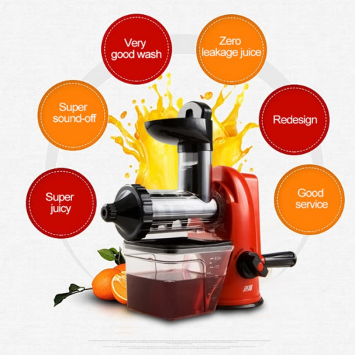 Multifonction Home Manual Juicer Apple Orange Wheatgrass Portable Juicer DIY (Rouge) SH401C231-06