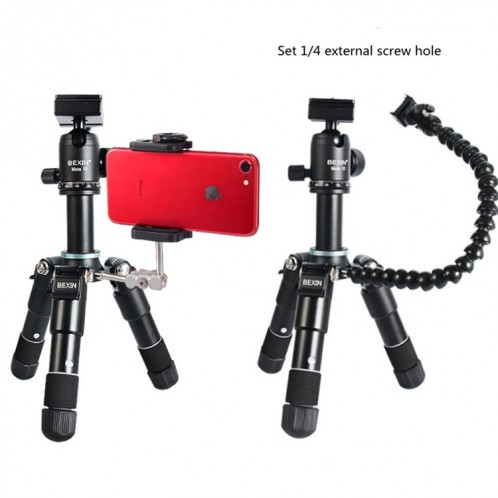 BEXIN Mate 10 téléphone portable caméra de bureau en alliage d'aluminium trépied montage en direct diffusion Selfie bâton trépied SB3600567-010