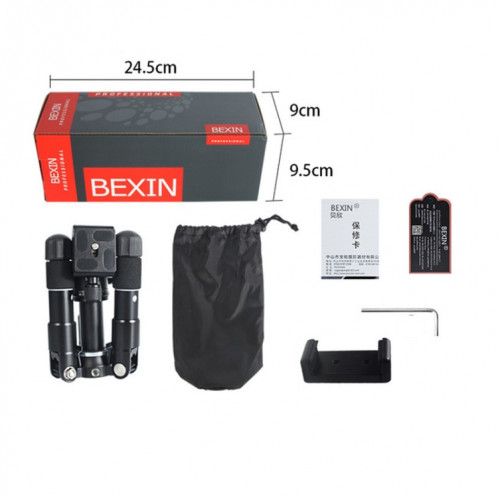 BEXIN Mate 10 téléphone portable caméra de bureau en alliage d'aluminium trépied montage en direct diffusion Selfie bâton trépied SB3600567-010