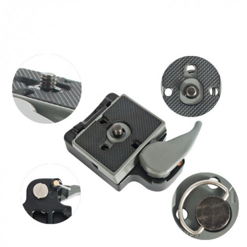 Support de plaque à dégagement rapide pour tête de trépied BEXIN pour Manfrotto 200PL-14 (gris) SB301B234-010