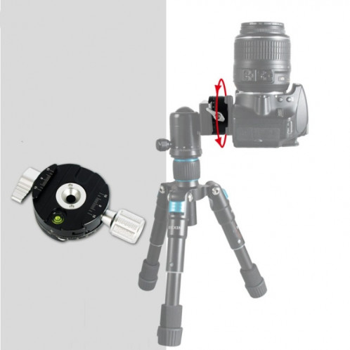 BEXIN QJ07 360 degrés de rotation support de clip panoramique trépied pan / tilt plaque de dégagement rapide SB4025778-06