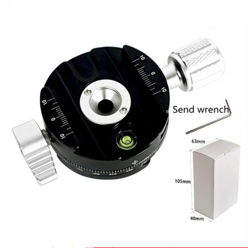 BEXIN QJ07 360 degrés de rotation support de clip panoramique trépied pan / tilt plaque de dégagement rapide SB4025778-06