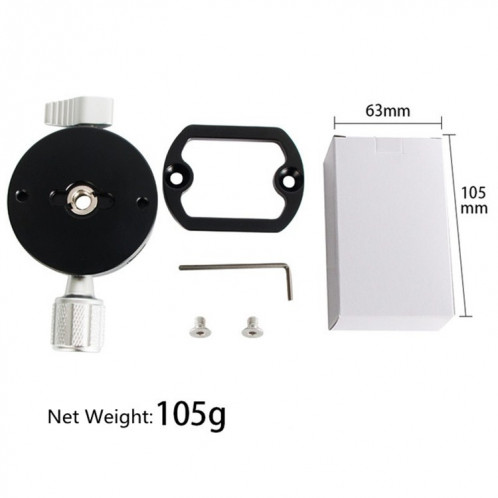 BEXIN QJ07 360 degrés de rotation support de clip panoramique trépied pan / tilt plaque de dégagement rapide SB4025778-06