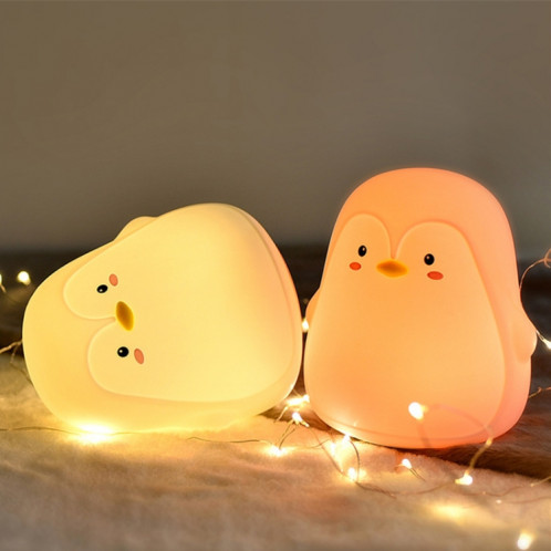 Penguin Silicone Pat Night Light Lampe d'ambiance de chevet pour enfants (blanc) SH001A1500-010