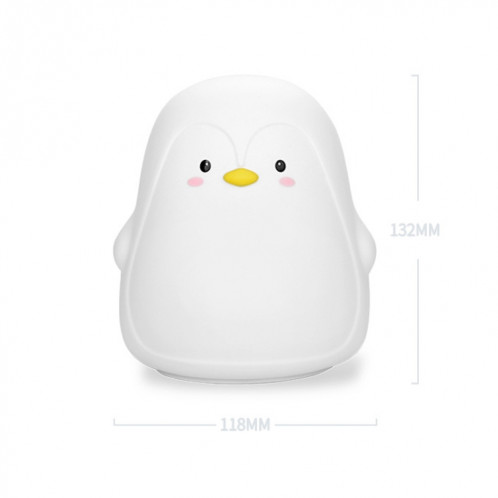 Penguin Silicone Pat Night Light Lampe d'ambiance de chevet pour enfants (blanc) SH001A1500-010