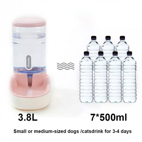 Distributeur d'eau automatique pour chat de seau de stockage de grain de 3,8 L, style: fontaine (rose) SH701C402-09