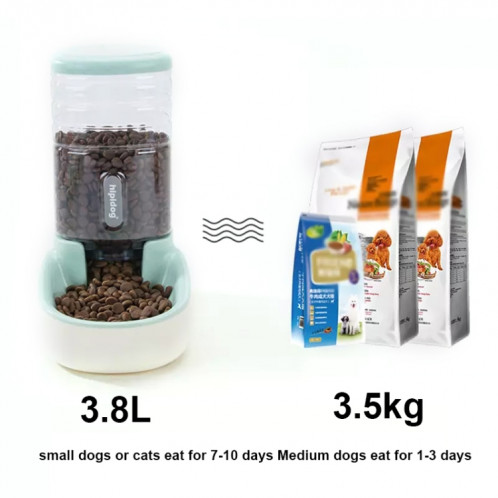 Distributeur d'eau automatique pour chat de seau de stockage de grain de 3,8 L, style: fontaine à boire (gris) SH701D1477-09