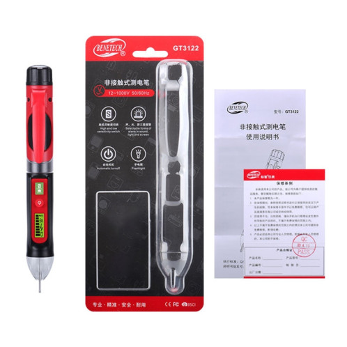 Benetech GT3122 Testeur non-contact Compteur de stylos numérique AC / DC Tension de tension SB16101638-08
