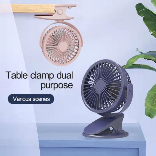 Mini ventilateur à pince USB portable de bureau (rose) SH027F1235-08