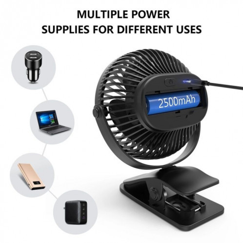 Mini ventilateur à pince USB portable de bureau (rose) SH027F1235-08