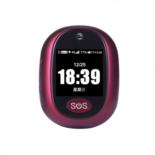 REACHFAR RF-V45-A Mini Pendentif GPS Smart Tracker, Support SOS / Caméra / Gestion de la santé / 4G LTE (Vin Rouge) SR15WR258-019