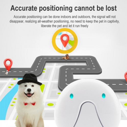 F9 mini Pet Smart Wear GPS Localisateur animal de compagnie WiFi Emplacement Tracker (Blanc) SH020W1798-07