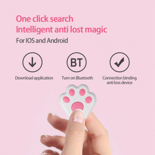 HYC09 Mini Pet Smart Wear GPS Bluetooth locatif de localisation Bluetooth (rose) SH021F1514-07