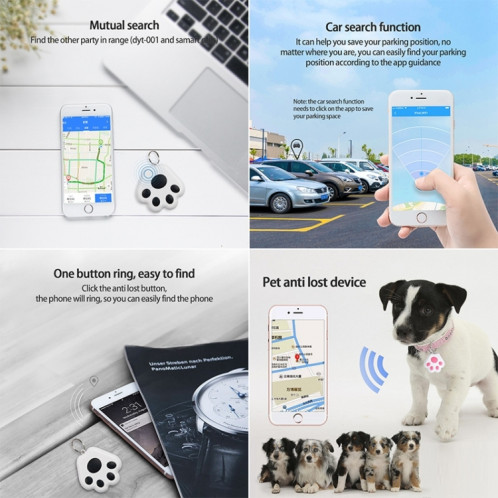 HYC09 MINI PET Smart Wear GPS PET Bluetooth locatif de localisation (gris foncé) SH21DG823-07