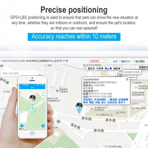 Z8-A mini PET Smart Wear GPS Locator Pet Panory Dispositif de suivi (vert) SH022G1551-07