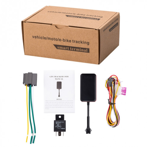 TK108 4PIN en temps réel véhicule de camion de voiture suivi GSM GPRS GPS Tracker, soutien AGPS avec relais et batterie SH050243-016
