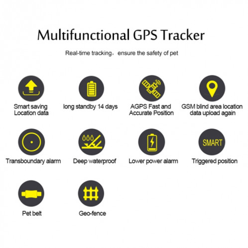TK200 IP67 étanche GPS / GPRS / GSM personnel / marchandises / animal / localisateur de collier pour animaux de compagnie dispositif de suivi en temps réel SH05031243-019