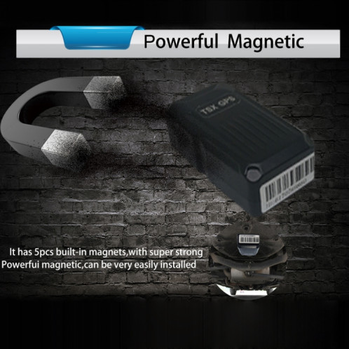 KH-X1 Mini Magnétique Imperméable GPS / GSM / GPRS Quadri-Bande en temps réel Car Tracker, Batterie Longue Durée Intégrée, Alarme Shark, Alarme de Mouvement, Télécommande Voice Monitor, Geo-clôture (Noir) SK005B1649-016