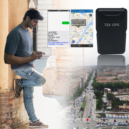 KH-X1 Mini Magnétique Imperméable GPS / GSM / GPRS Quadri-Bande en temps réel Car Tracker, Batterie Longue Durée Intégrée, Alarme Shark, Alarme de Mouvement, Télécommande Voice Monitor, Geo-clôture (Noir) SK005B1649-016