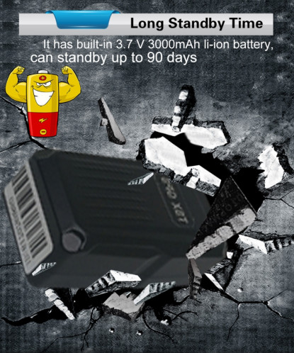 KH-X1 Mini Magnétique Imperméable GPS / GSM / GPRS Quadri-Bande en temps réel Car Tracker, Batterie Longue Durée Intégrée, Alarme Shark, Alarme de Mouvement, Télécommande Voice Monitor, Geo-clôture (Noir) SK005B1649-016