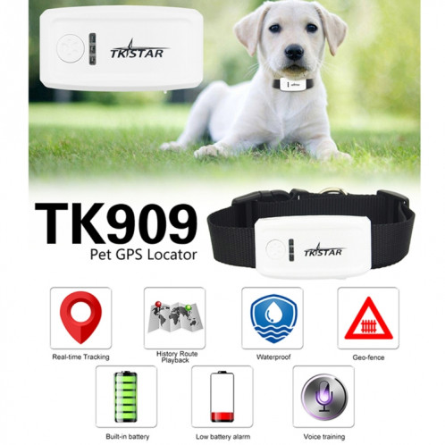 TK-909 GPS / GPRS / GSM Pet Locator Pet Collar Dispositif de suivi en temps réel SH6502749-010