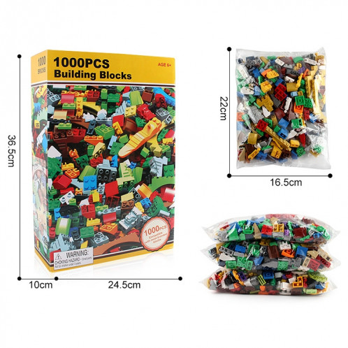 1000 dans 1 blocs de construction matériels ABS ABS de jouets intelligents avec 4 personnes aléatoires de jouet, livraison aléatoire de couleur SH21531091-08