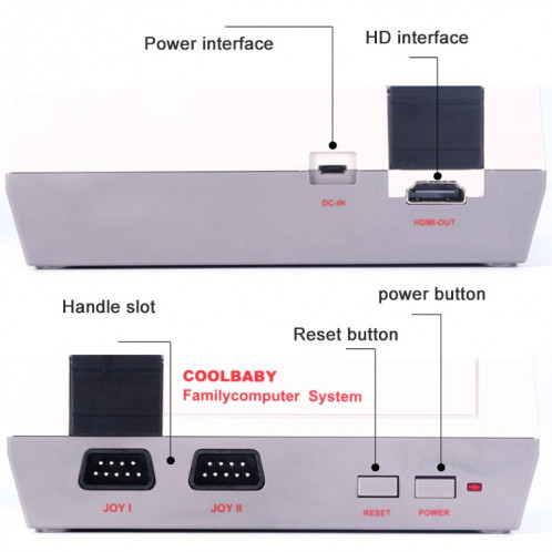 Console de jeu vidéo HDMI HD rétro classique mini TV, jeux intégrés 600, SH291A672-08