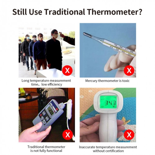 Thermomètre infrarouge sans contact mains libres K3 SH01191322-021