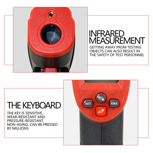 WinTact WT300-50 degrés C ~ 420 degrés c ~ 420 degrés C Thermomètre infrarouge numérique portable portable sans contact SW3420949-07