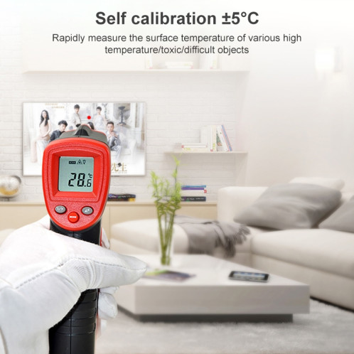 Wintact WT320-50 degrés C ~ 380 degrés C ~ 380 degrés C Thermomètre infrarouge numérique extérieur portable portable sans contact SW34221310-08