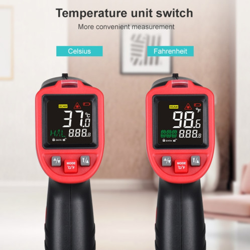 Wintact Wintact WT323A-50 degrés C ~ 650 degrés C Thermomètre infrarouge numérique portable portable sans contact SW34231183-07