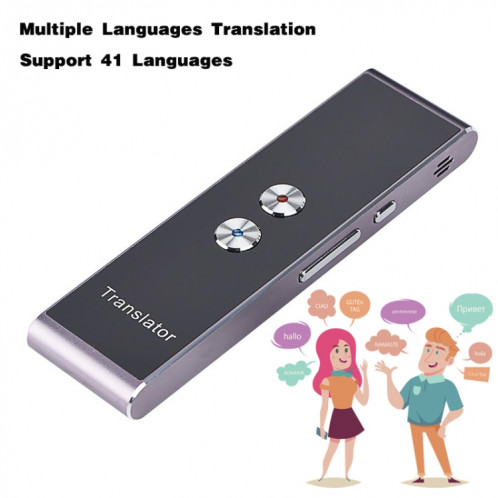 TRUCLATOR SMART SMART TRADUCTOR TRUCTATEUR SMART PORTABLE TRADUCTION SMART BUSIENCES Voyage AI Translateur Traduction Machine 40 langues Traducteur (noir) SH402B996-010