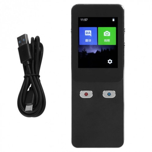 T9 + Portable WIFI traducteur vocal intelligent voyage d'affaires intelligent en temps réel AI traducteur traduction Machine 27 langues traducteur (noir) SH404B926-08