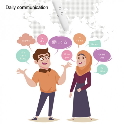 T4 Portable AI Smart Voice Translator Business Travel Machine de traduction en temps réel Support 42 langues (noir) SH608B527-012