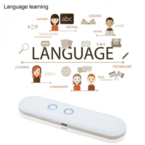 T4 Portable AI Smart Voice Translator Business Travel Machine de traduction en temps réel Support 42 langues (bleu) SH608L1916-012